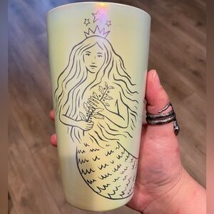 Iridescent mermaid Starbucks tumbler